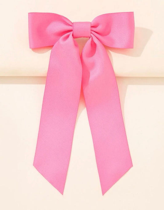 Hot Pink French Bow Clip